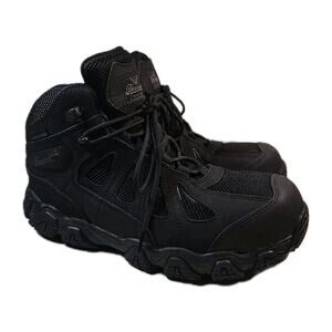Thorogood Men's 9 Crosstrex Series Mid Cut Safety Toe Waterproof Work Boot Black